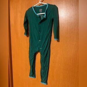 KicKee Pants Green Coverall Size 18-24 mo
